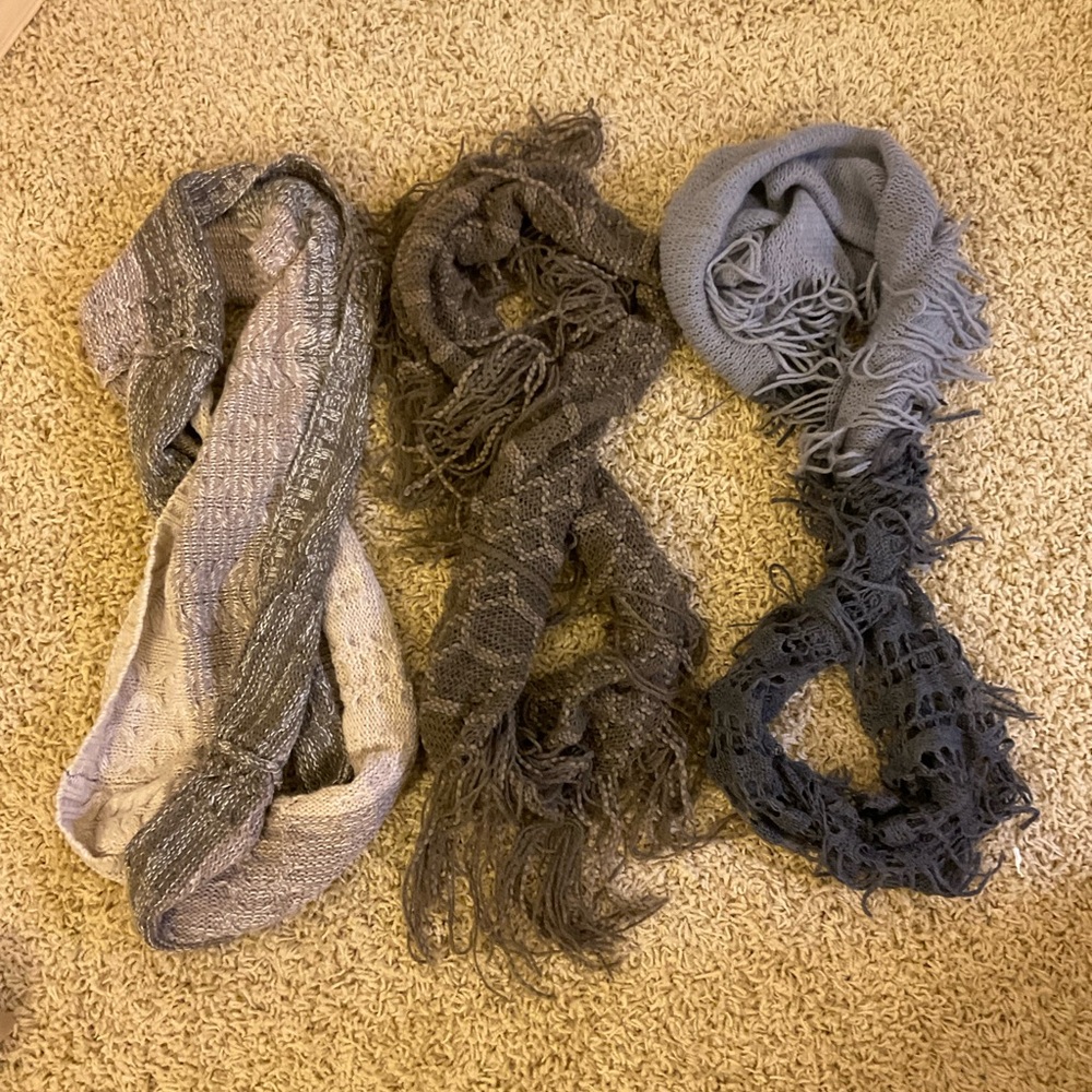 3 Eternity Fringed Scarves Bundle